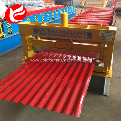 Corrugated metal sheet roofing panel forming machinery